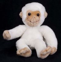 Gund TIPPY Monkey White Plush Vtg 1987 Stuffed Animal
